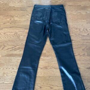 Mother The Insider Ankle Faux Leather Pants Wax On, Wax Off Size 25